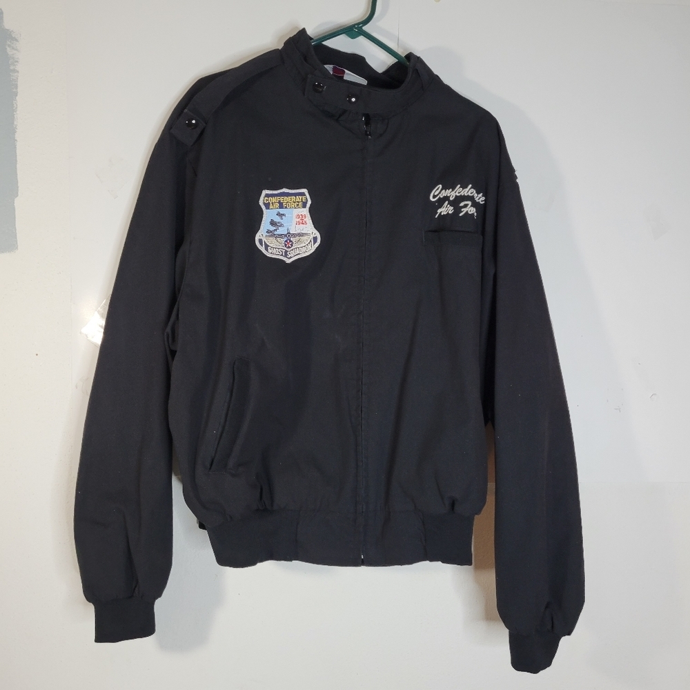 Mens West Ark Confederate Air Force Ghost Squadron Zip Front USA Made Size 2X